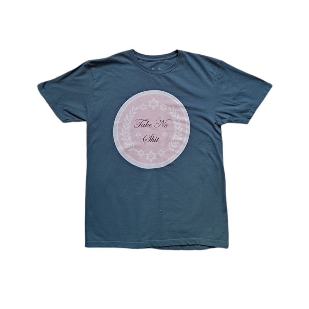 TeePublic Graphic Short Sleeve Tee Blue Pink White Medium